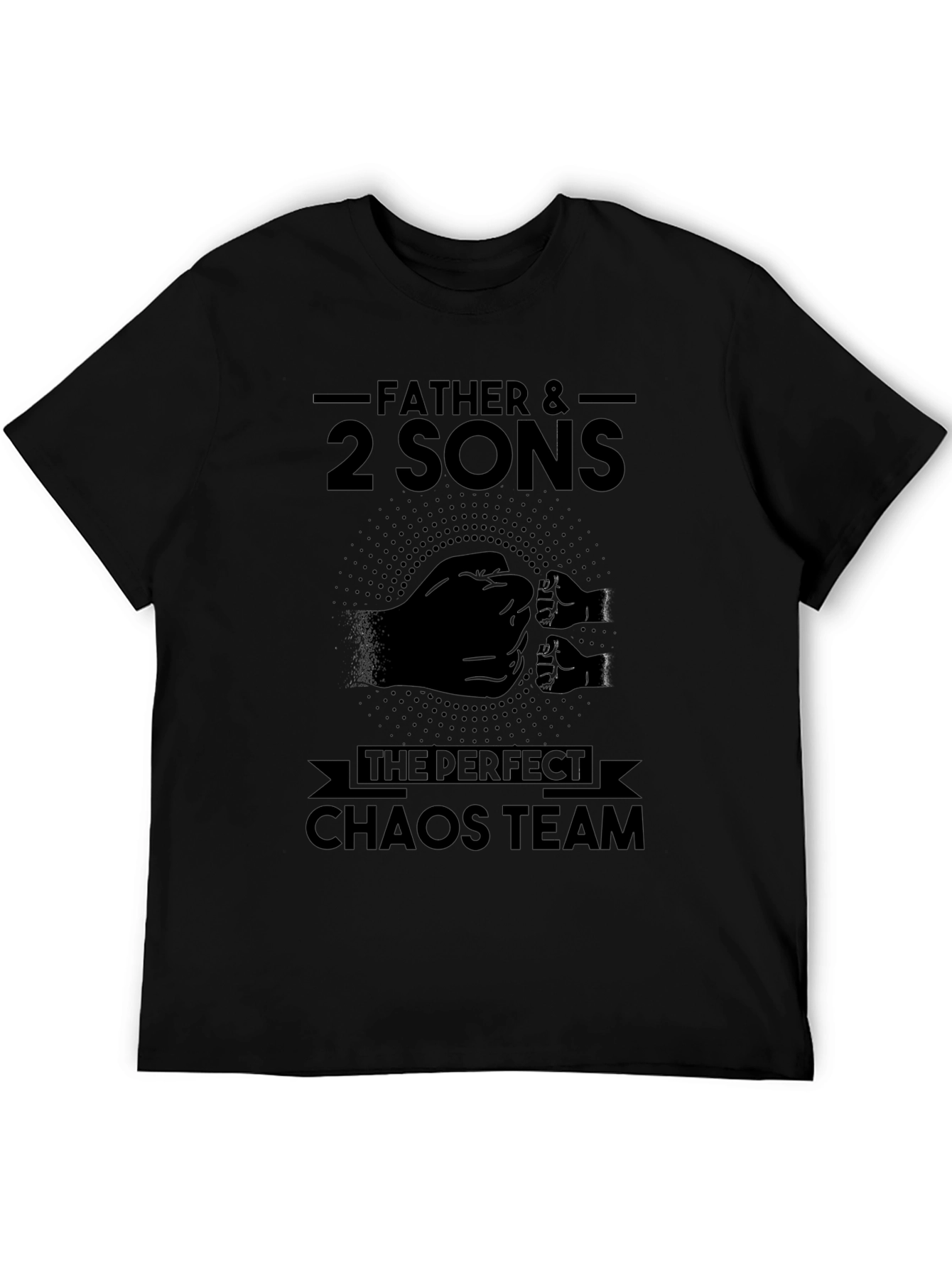 Father & 2 Sons Chaos Team Black T-Shirt