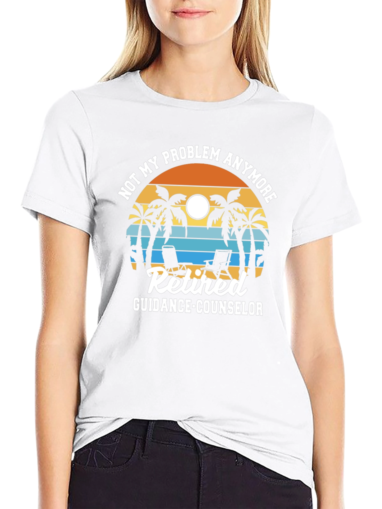 Retired Guidance Counselor T-Shirt - Beach Theme