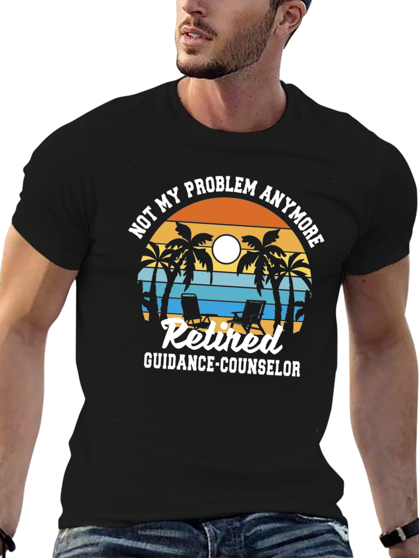 Retired Guidance Counselor T-Shirt - Beach Theme