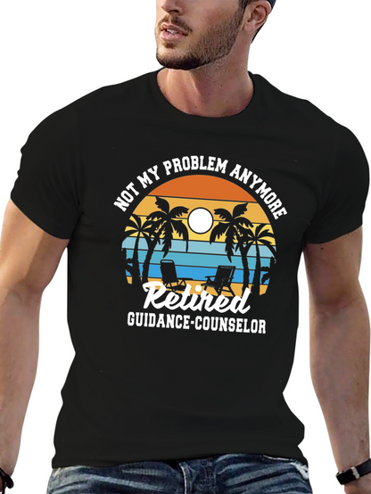 Retired Guidance Counselor T-Shirt - Beach Theme