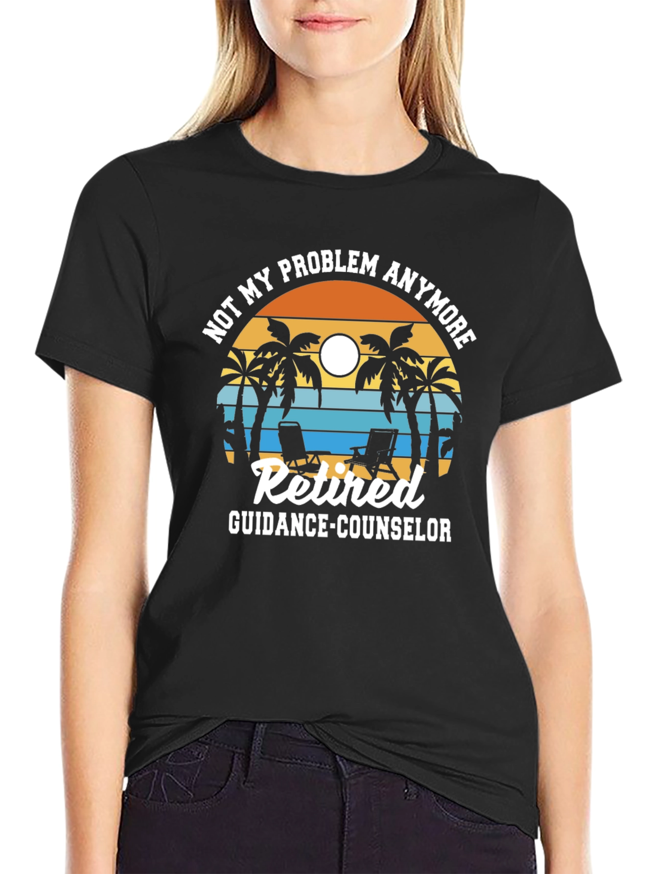 Retired Guidance Counselor T-Shirt - Beach Theme