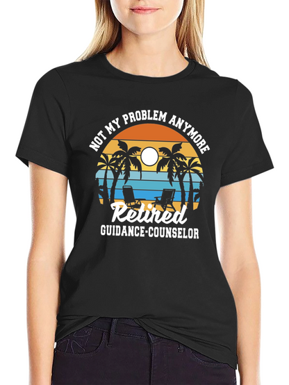 Retired Guidance Counselor T-Shirt - Beach Theme