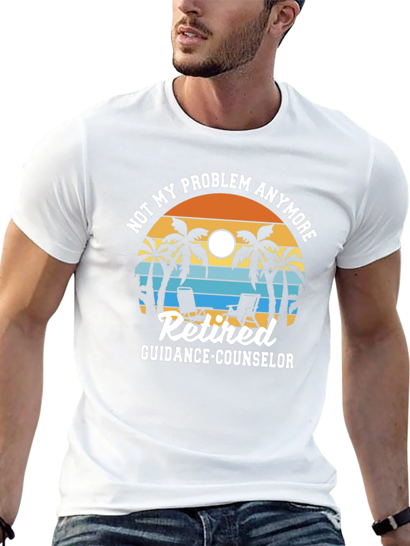 Retired Guidance Counselor T-Shirt - Beach Theme