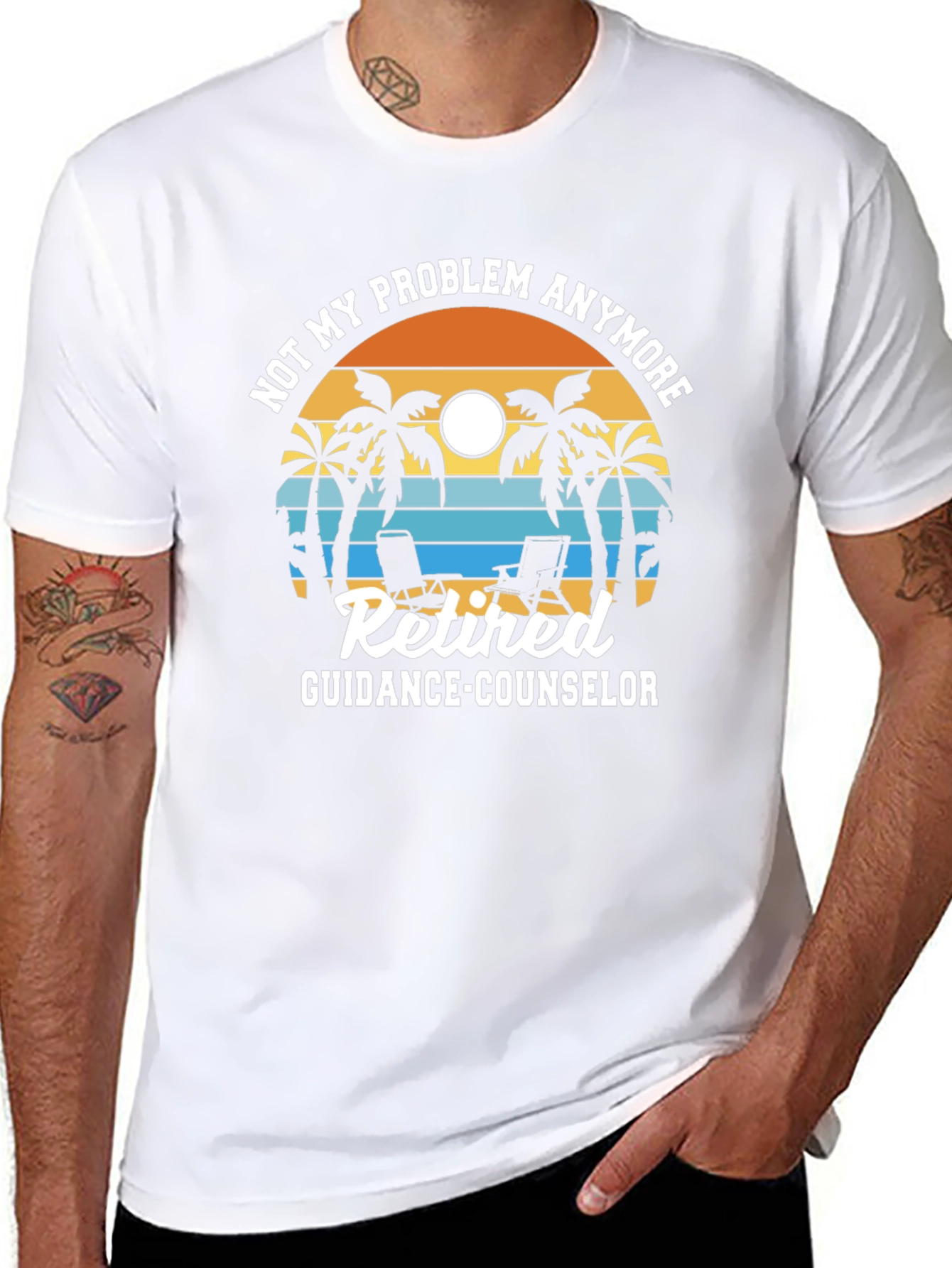 Retired Guidance Counselor T-Shirt - Beach Theme