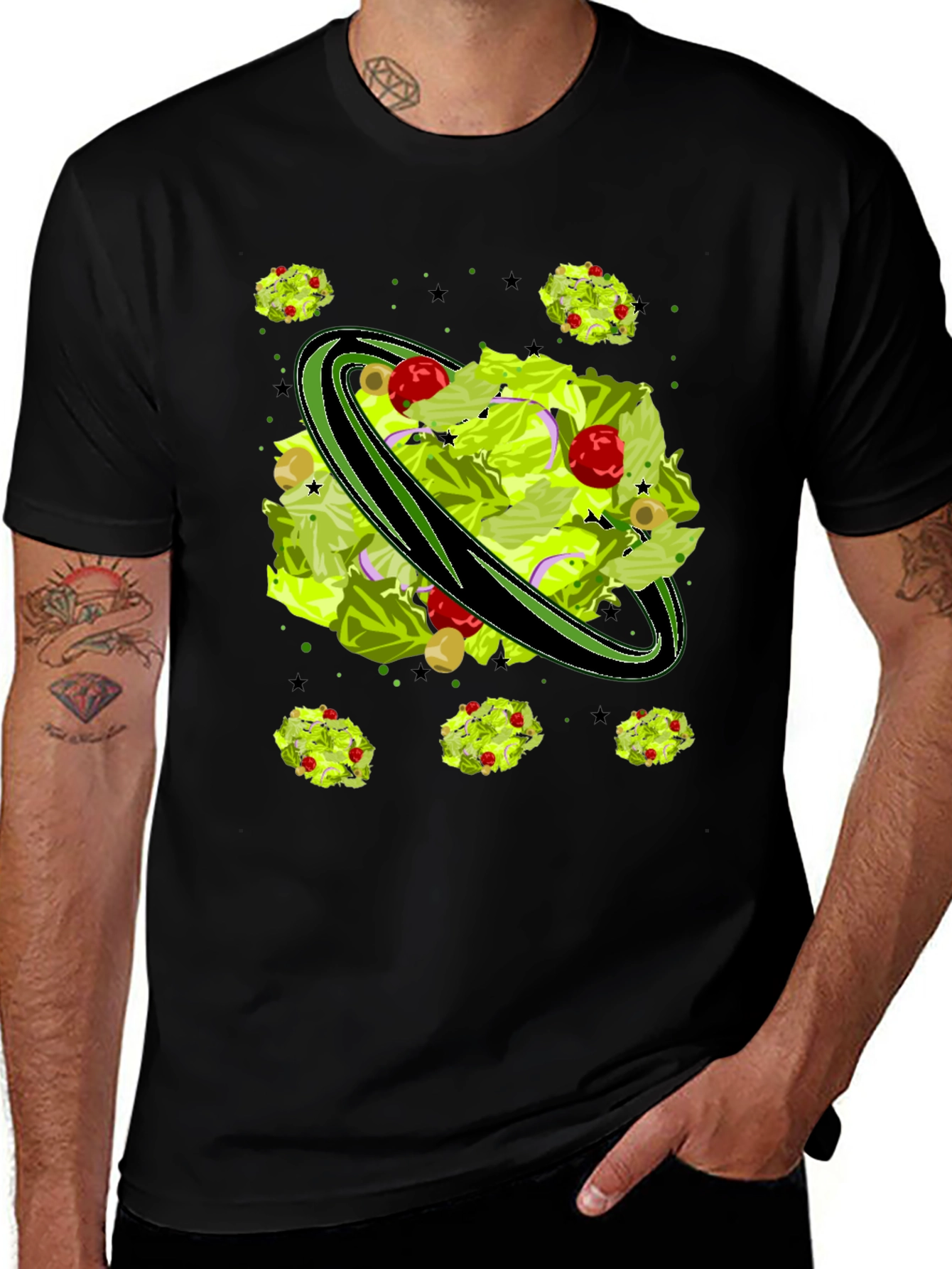 Salad Planet Graphic Tee - Novelty Food Shirt