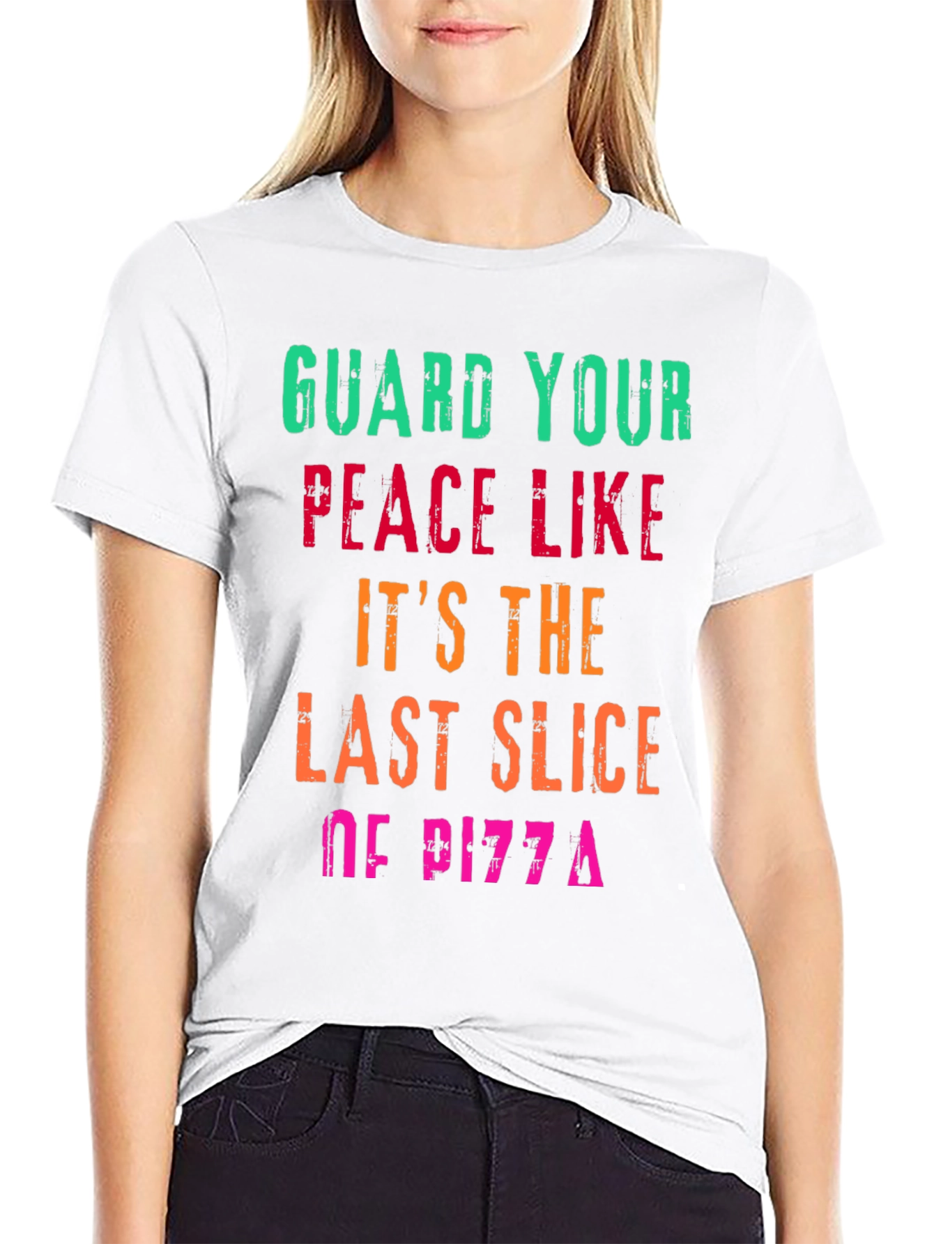 Guard Your Peace Pizza T-Shirt - Funny Graphic Tee