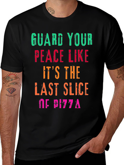 Guard Your Peace Pizza T-Shirt - Funny Graphic Tee