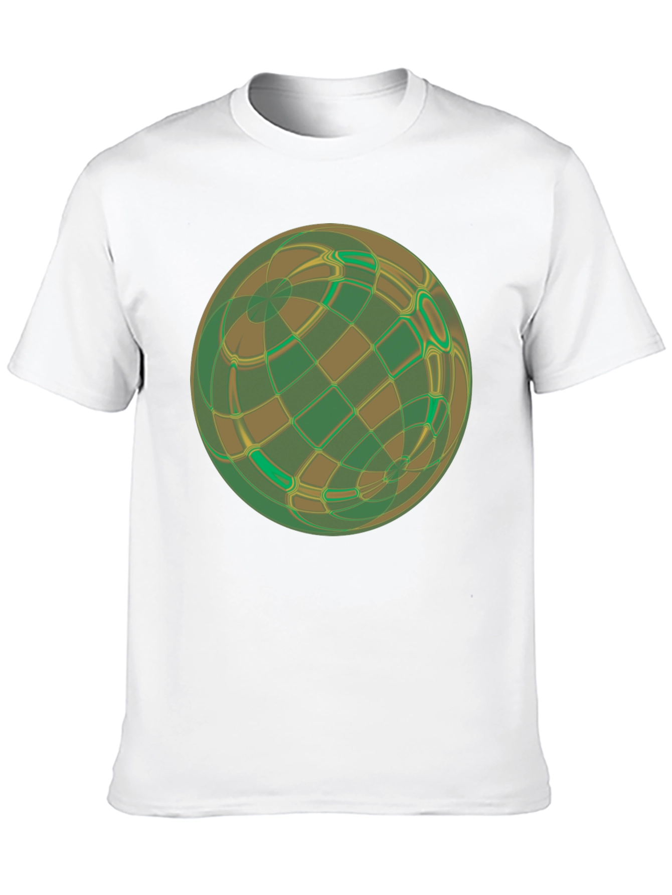 Abstract Geometric Earth Graphic Tee - Black