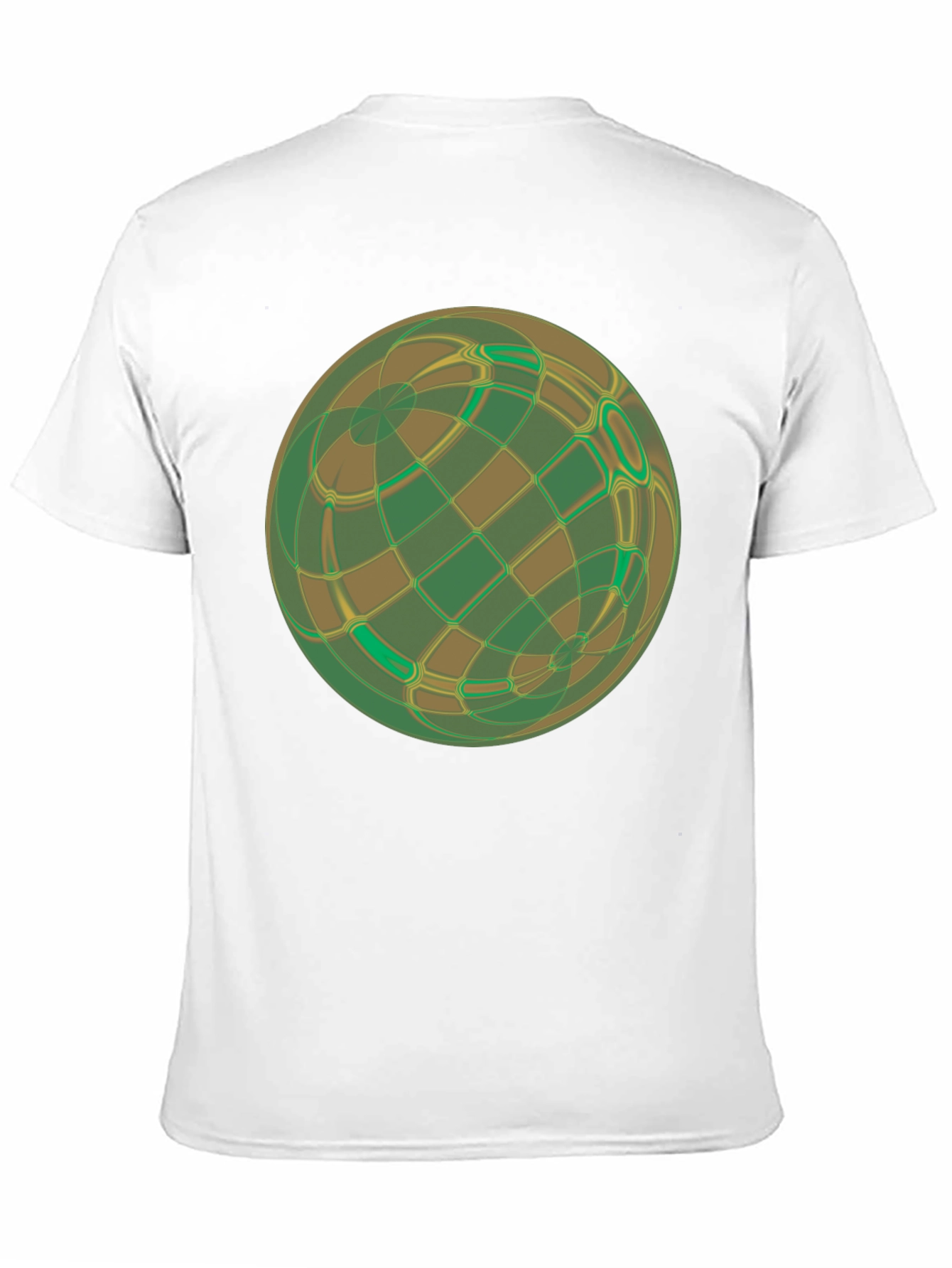 Abstract Geometric Earth Graphic Tee - Black
