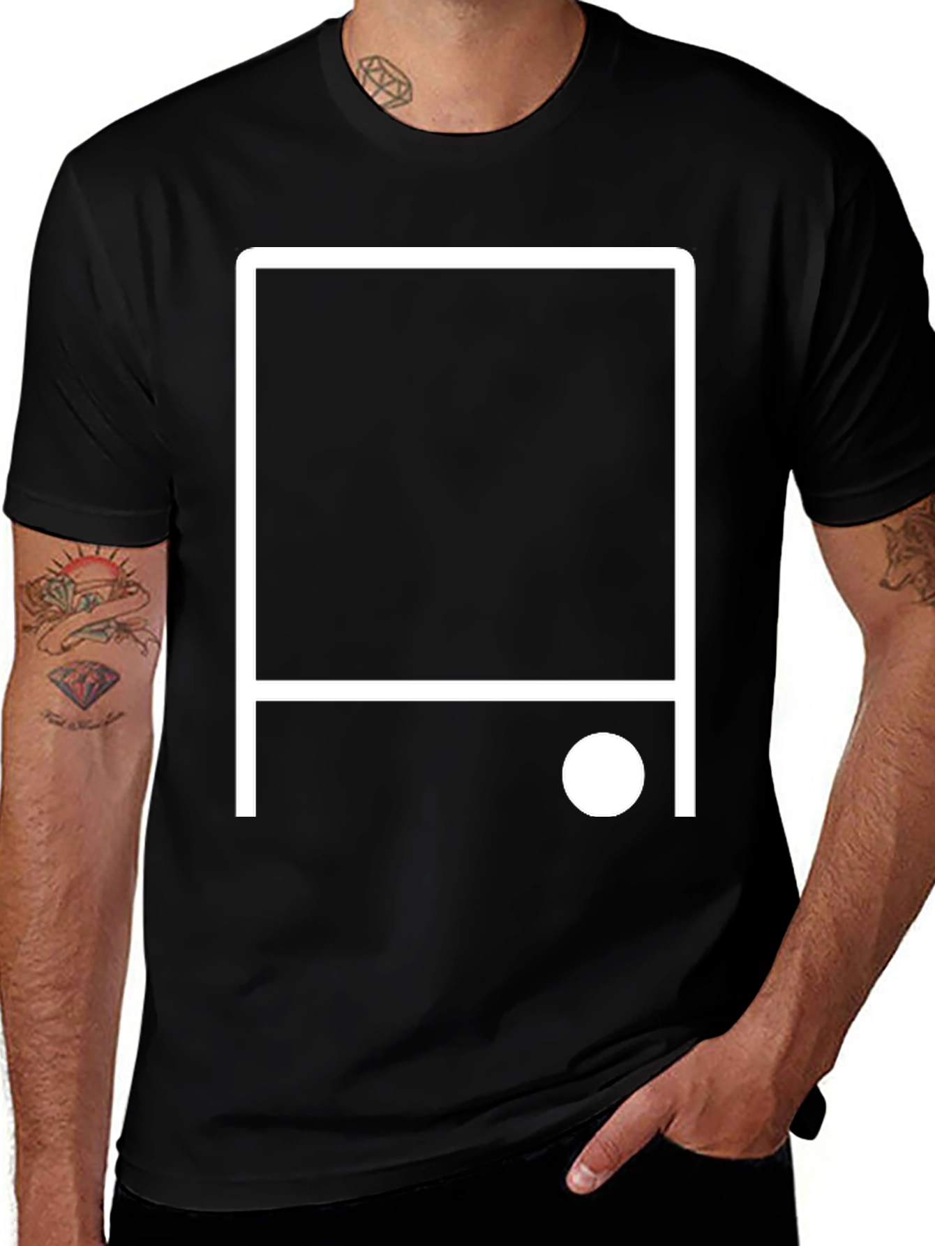 Minimalist Graphic Tee - Black