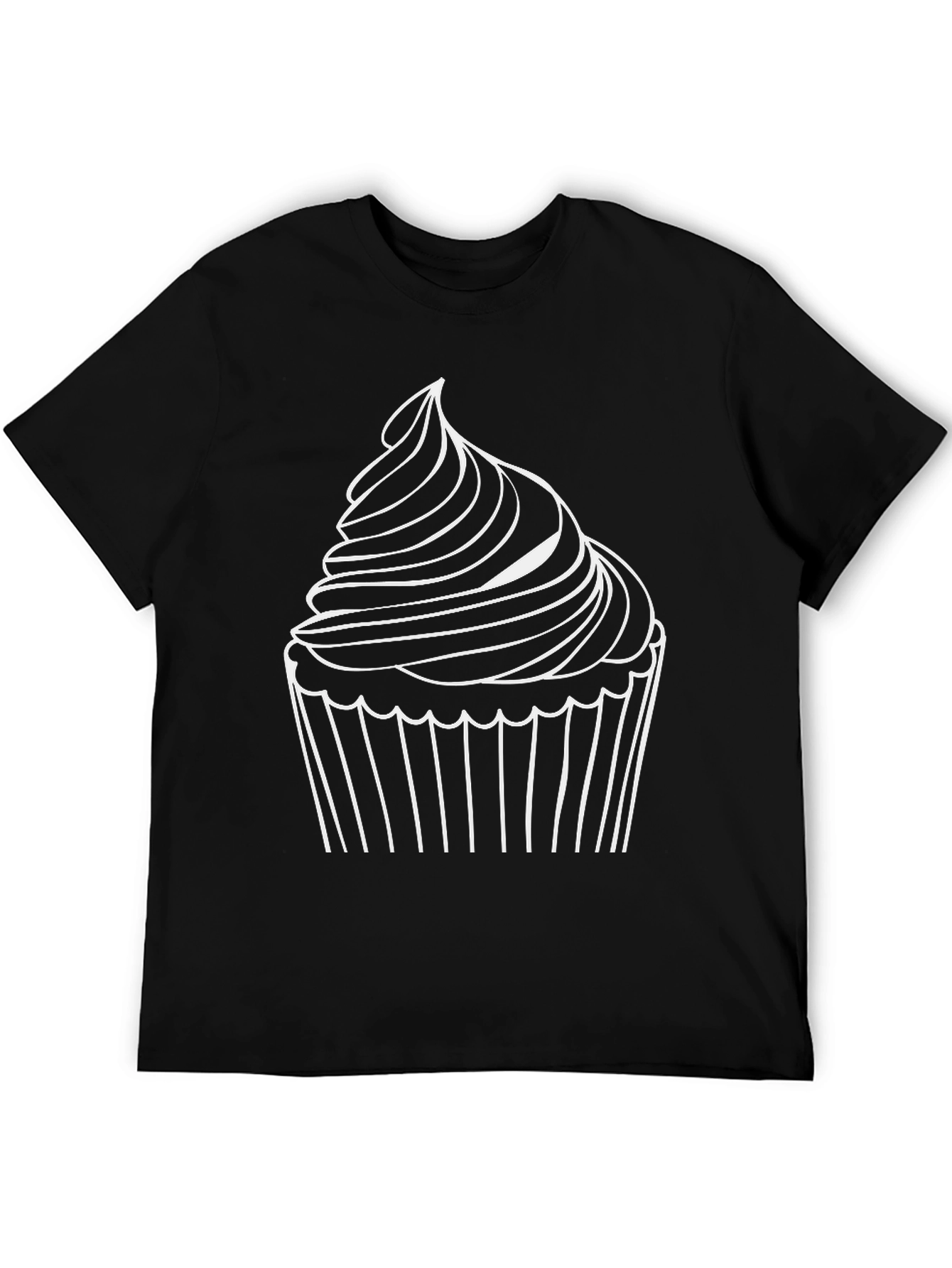 Cupcake Graphic Tee - Soft Black T-Shirt