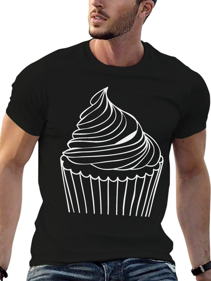 Cupcake Graphic Tee - Soft Black T-Shirt