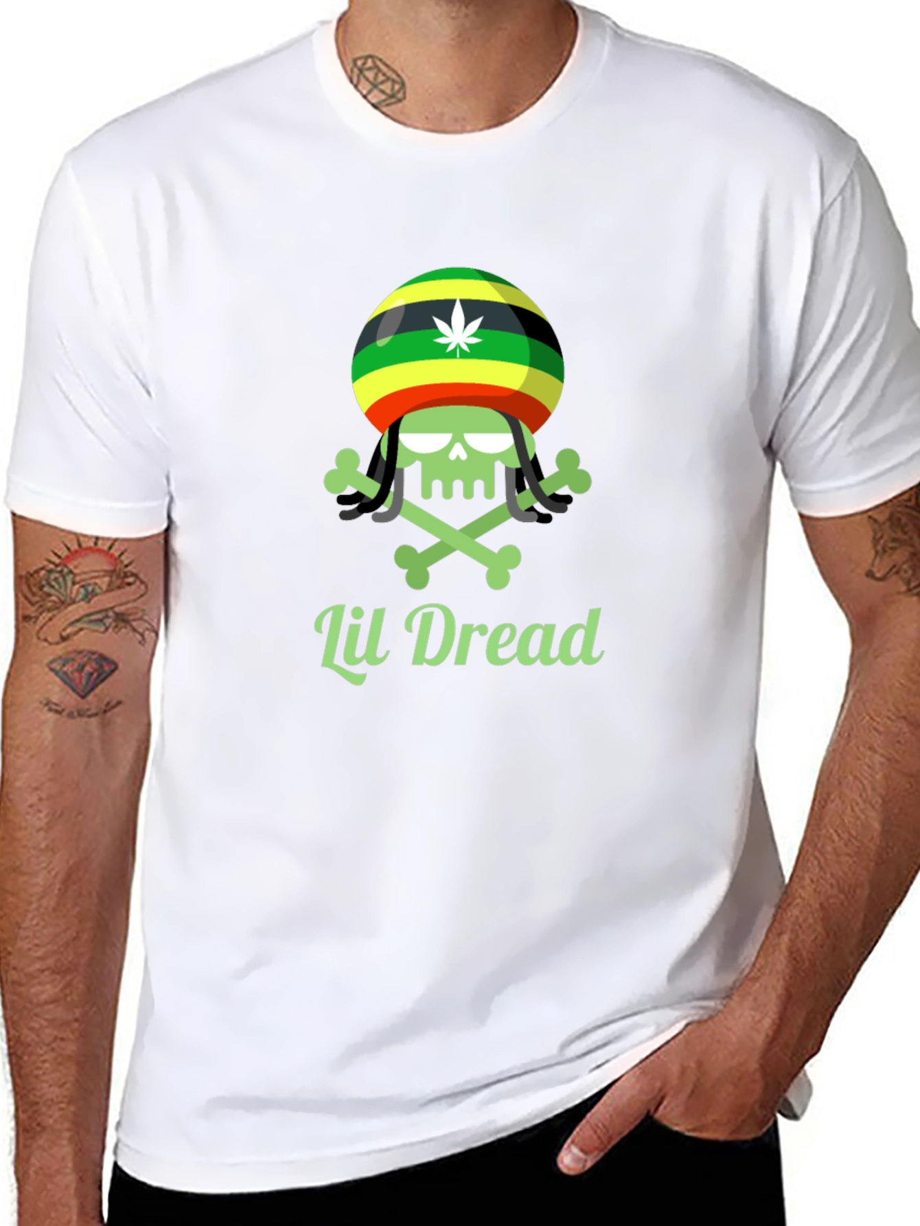 Lil Dread Tee - Reggae Skull T-Shirt