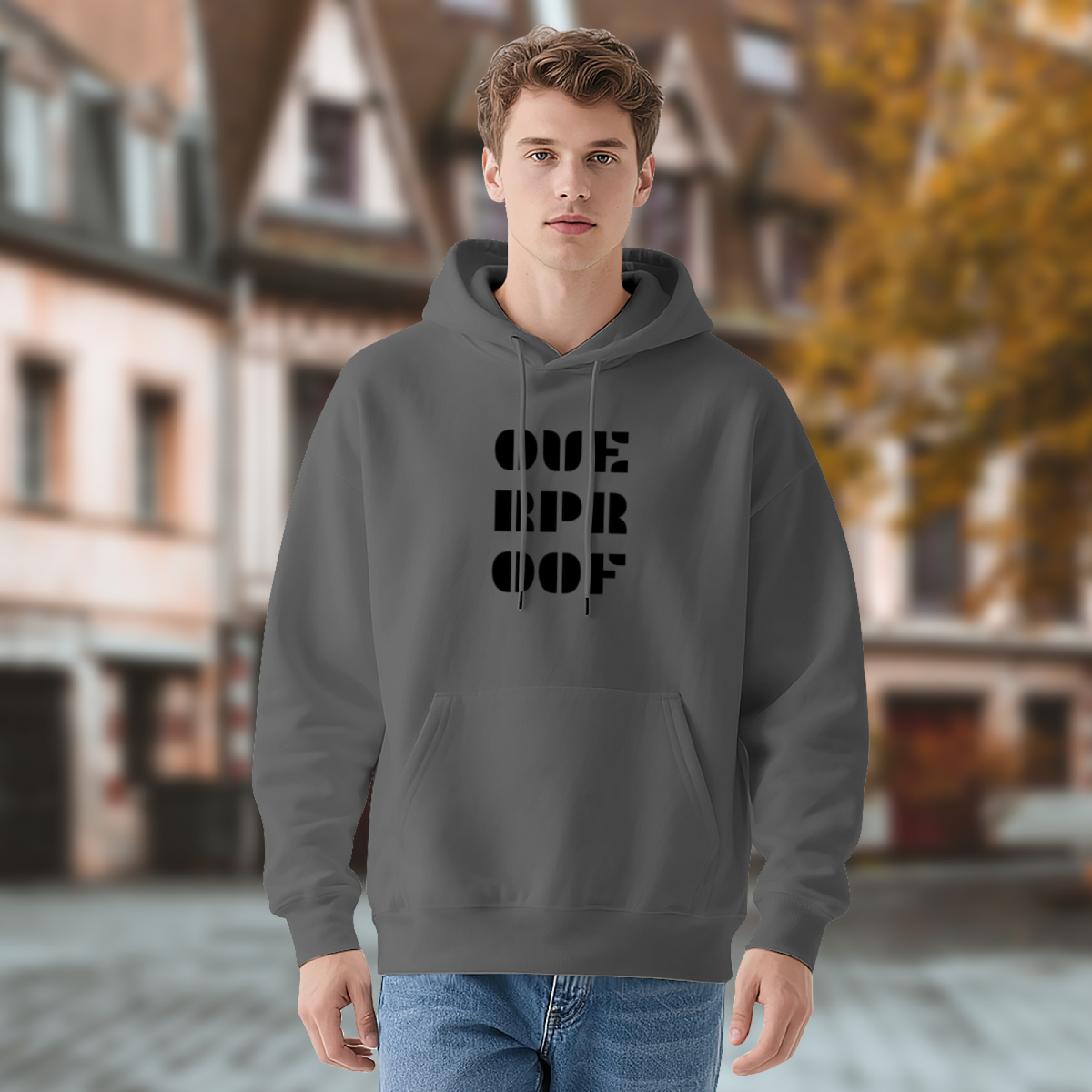 OUR LOVE Negative Space Graphic Hoodie