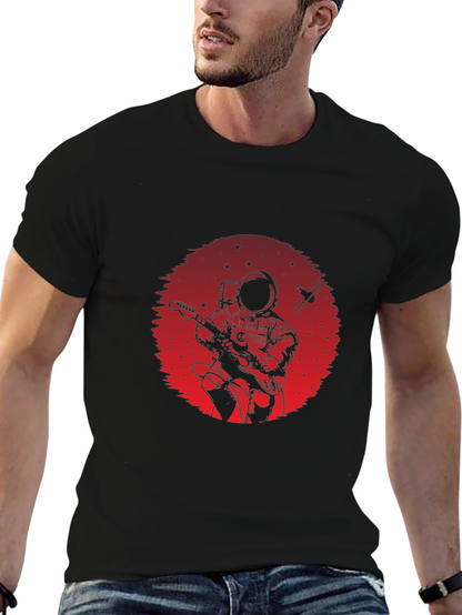 Astronaut Guitarist Graphic Tee - Space Rock T-Shirt