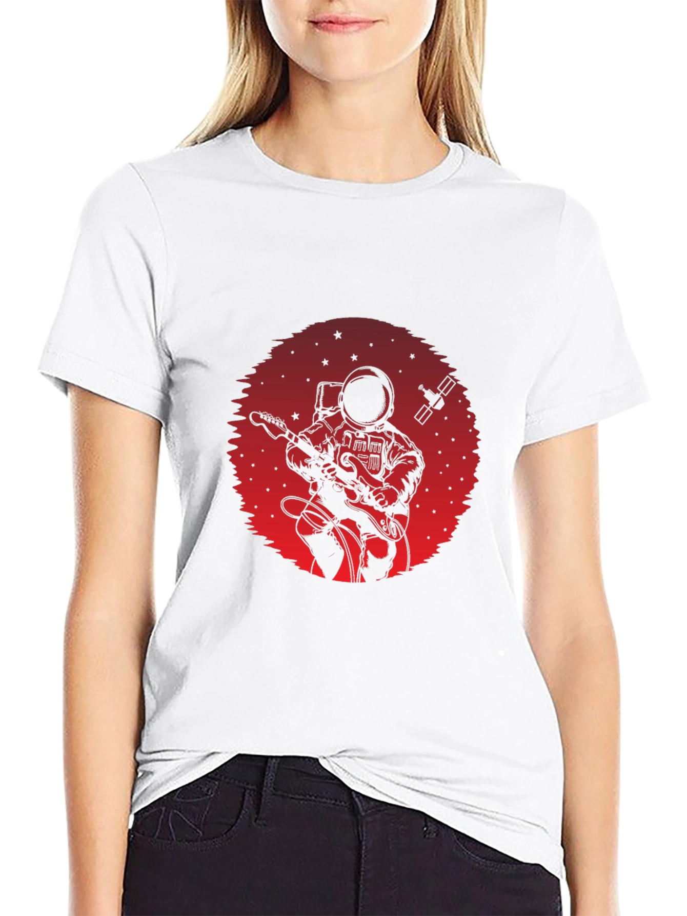 Astronaut Guitarist Graphic Tee - Space Rock T-Shirt