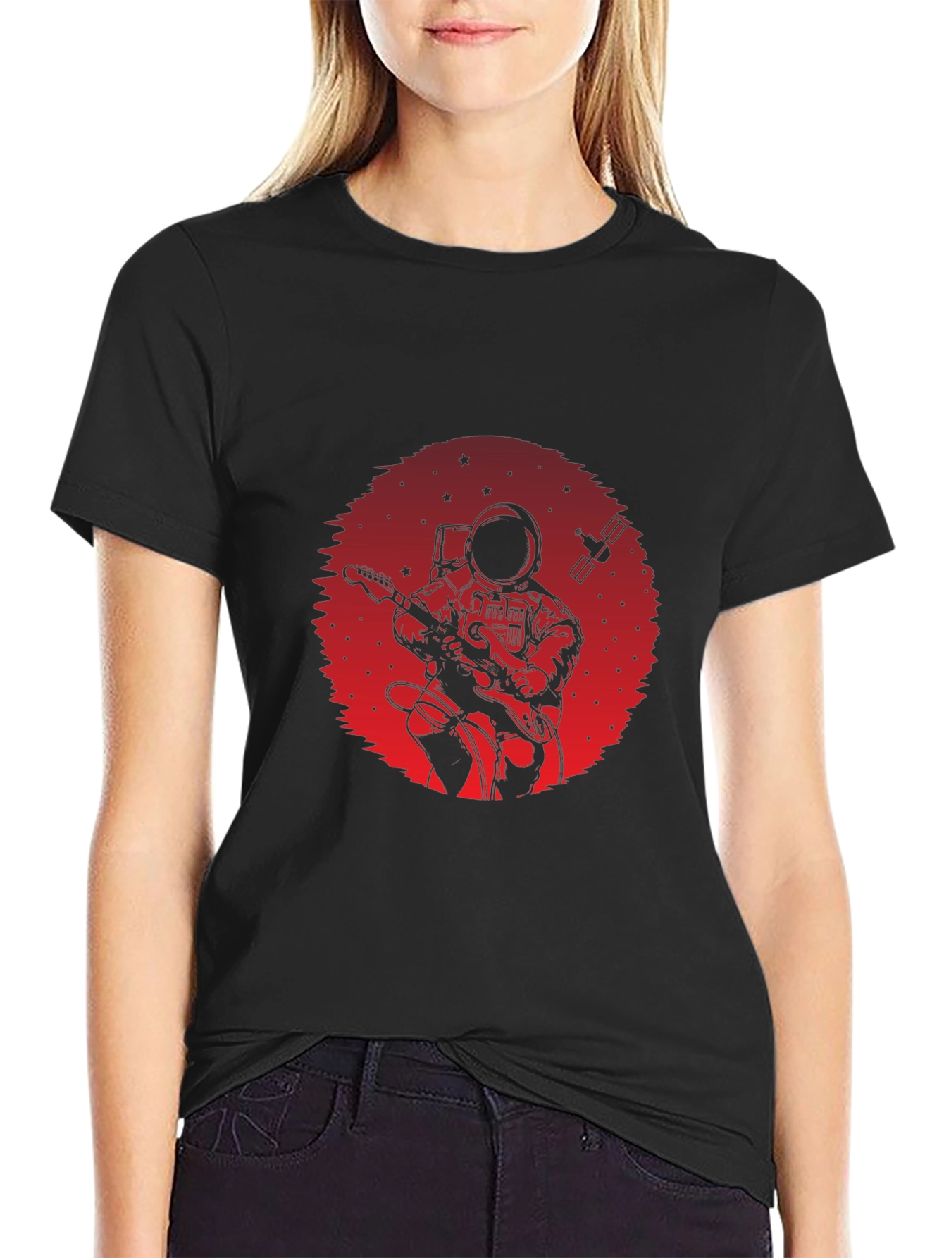 Astronaut Guitarist Graphic Tee - Space Rock T-Shirt