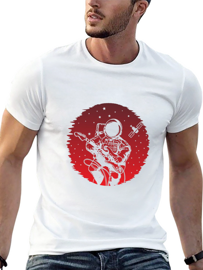 Astronaut Guitarist Graphic Tee - Space Rock T-Shirt