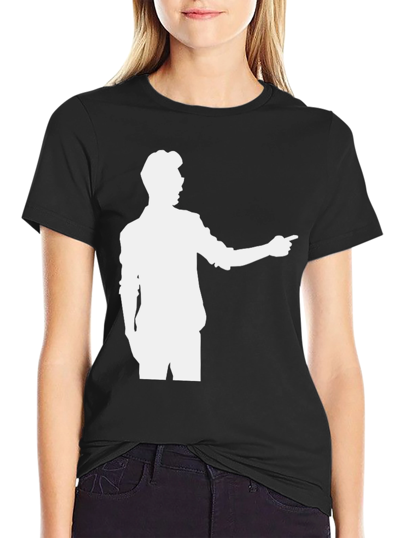 Retro Silhouette Graphic Tee - Classic Black