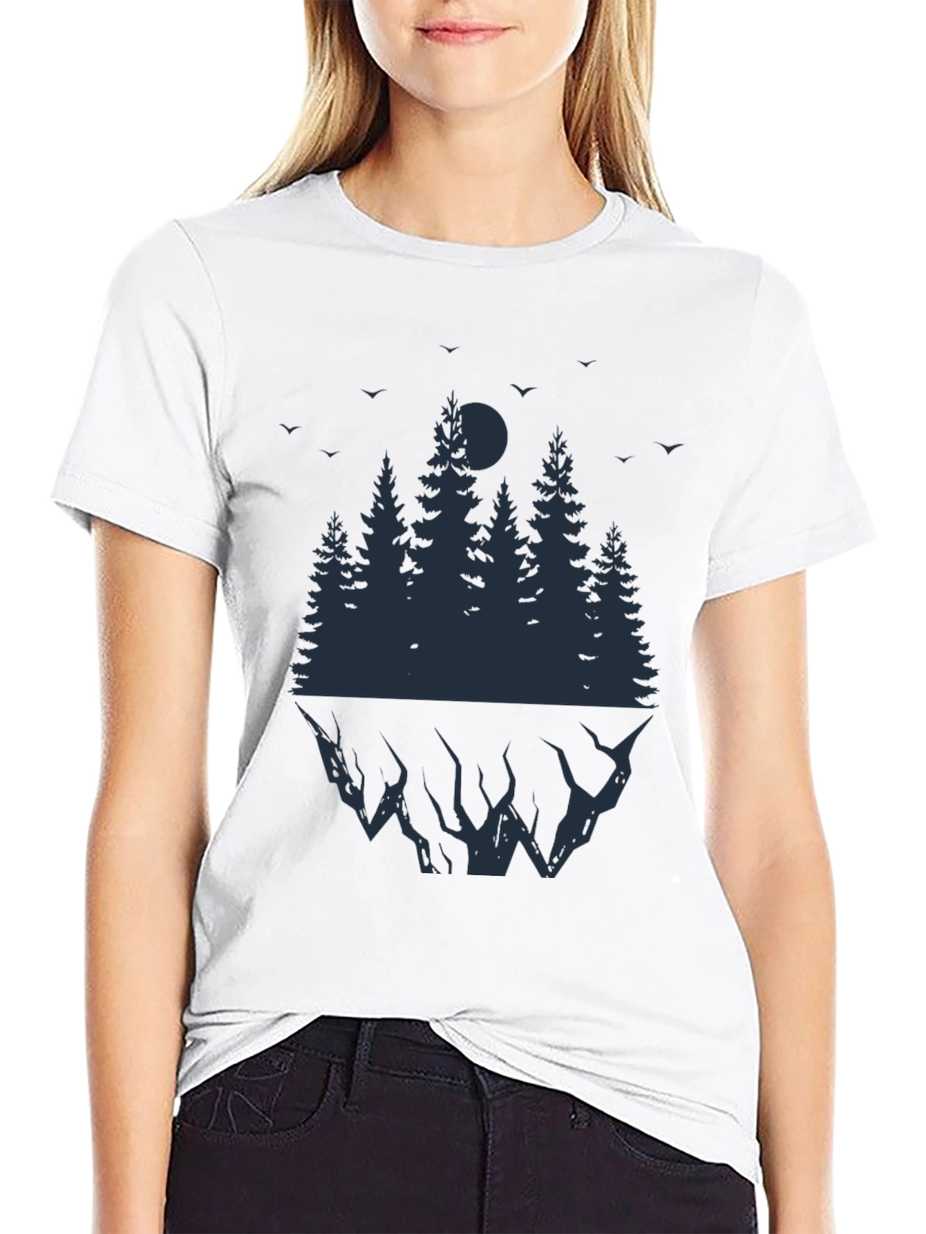 Mens Black Forest Graphic T-Shirt