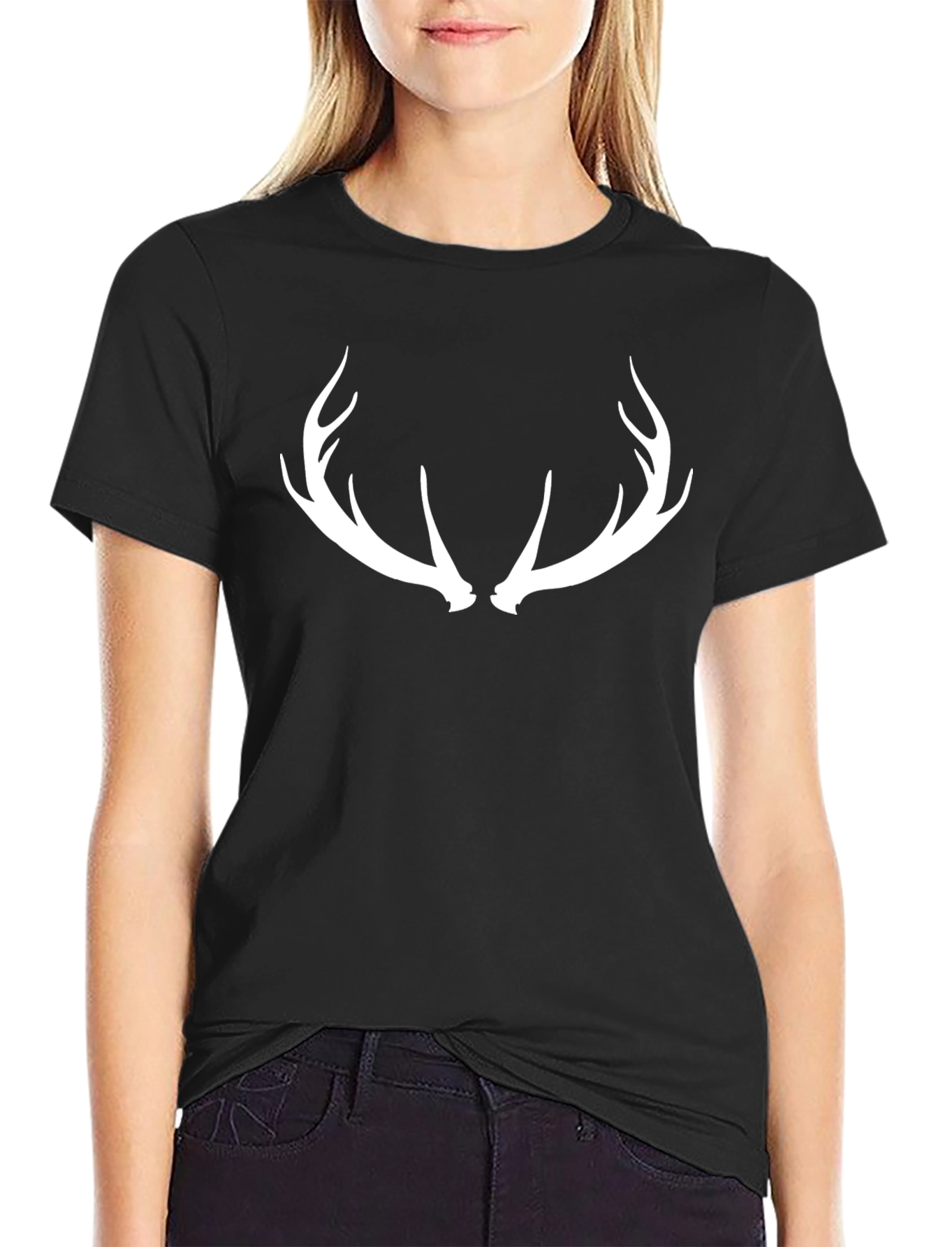 Antler Graphic Tee - Black Casual Comfort