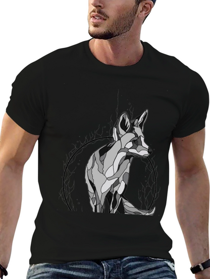 Geometric Fox Graphic T-Shirt