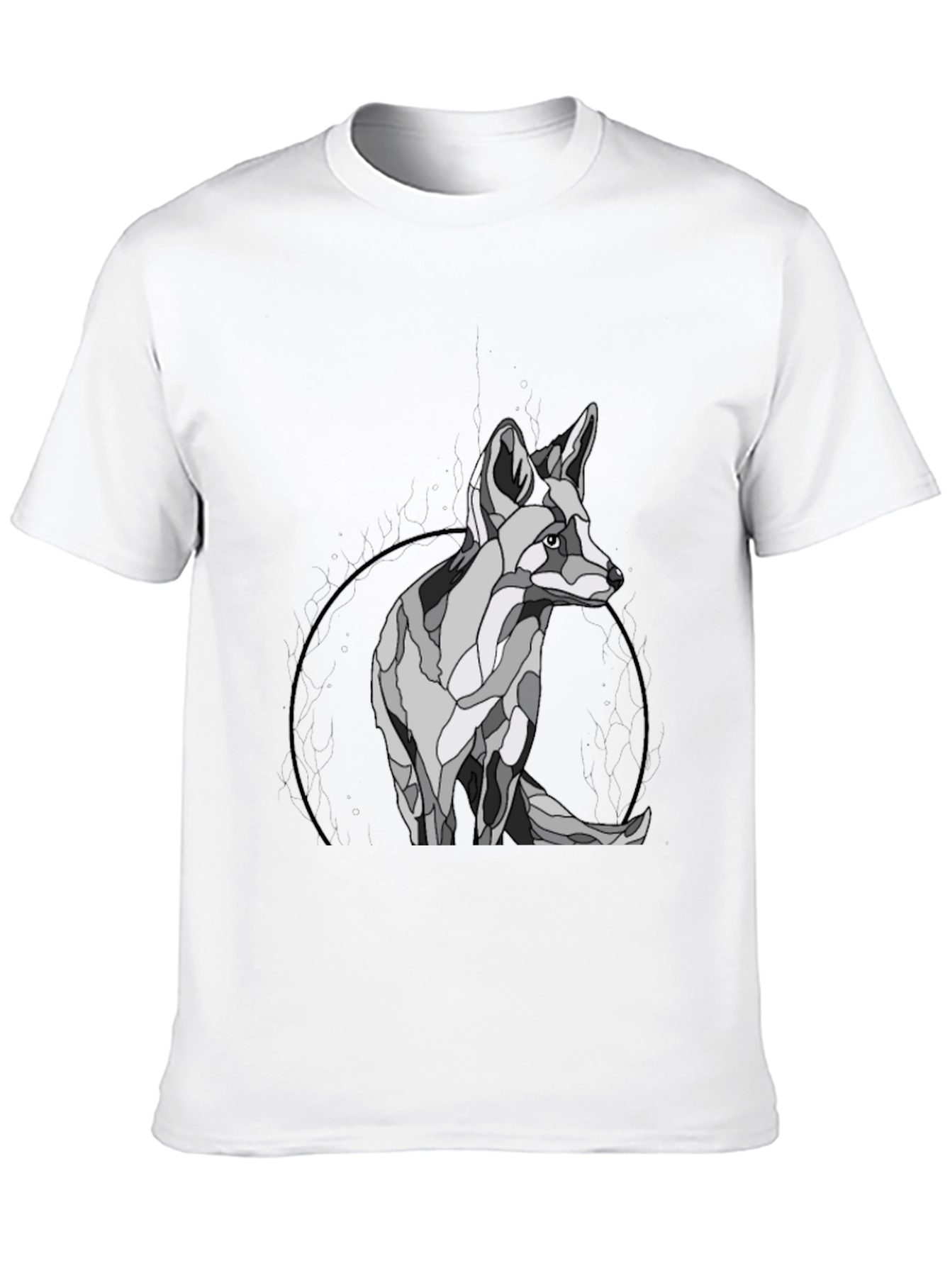 Geometric Fox Graphic T-Shirt