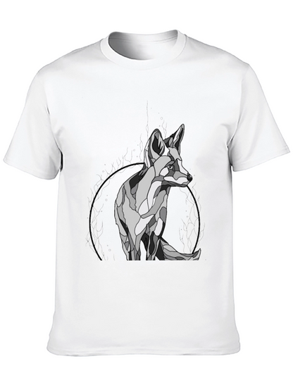 Geometric Fox Graphic T-Shirt