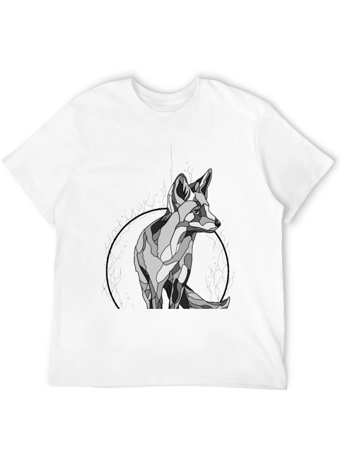 Geometric Fox Graphic T-Shirt