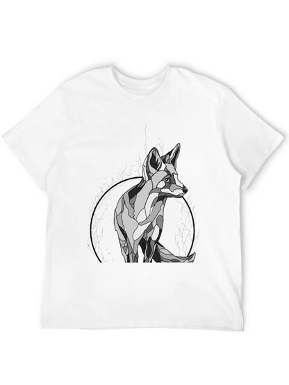 Geometric Fox Graphic T-Shirt