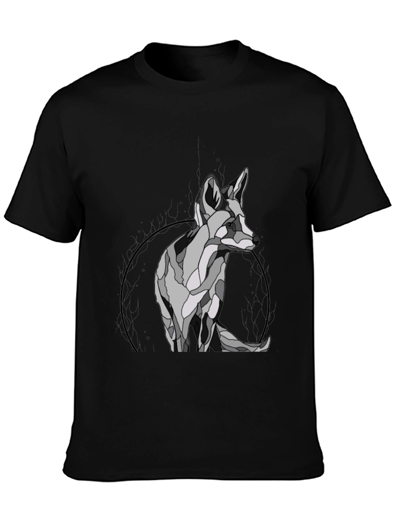 Geometric Fox Graphic T-Shirt