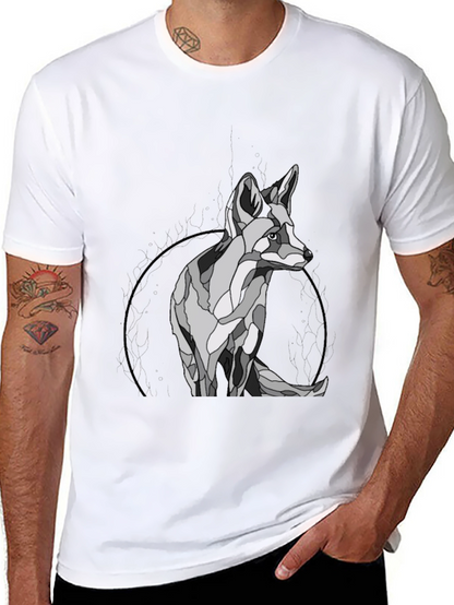 Geometric Fox Graphic T-Shirt