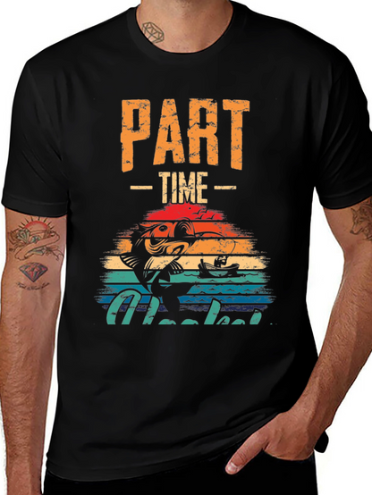 Part-Time Hooked T-Shirt - Fishing Graphic Tee
