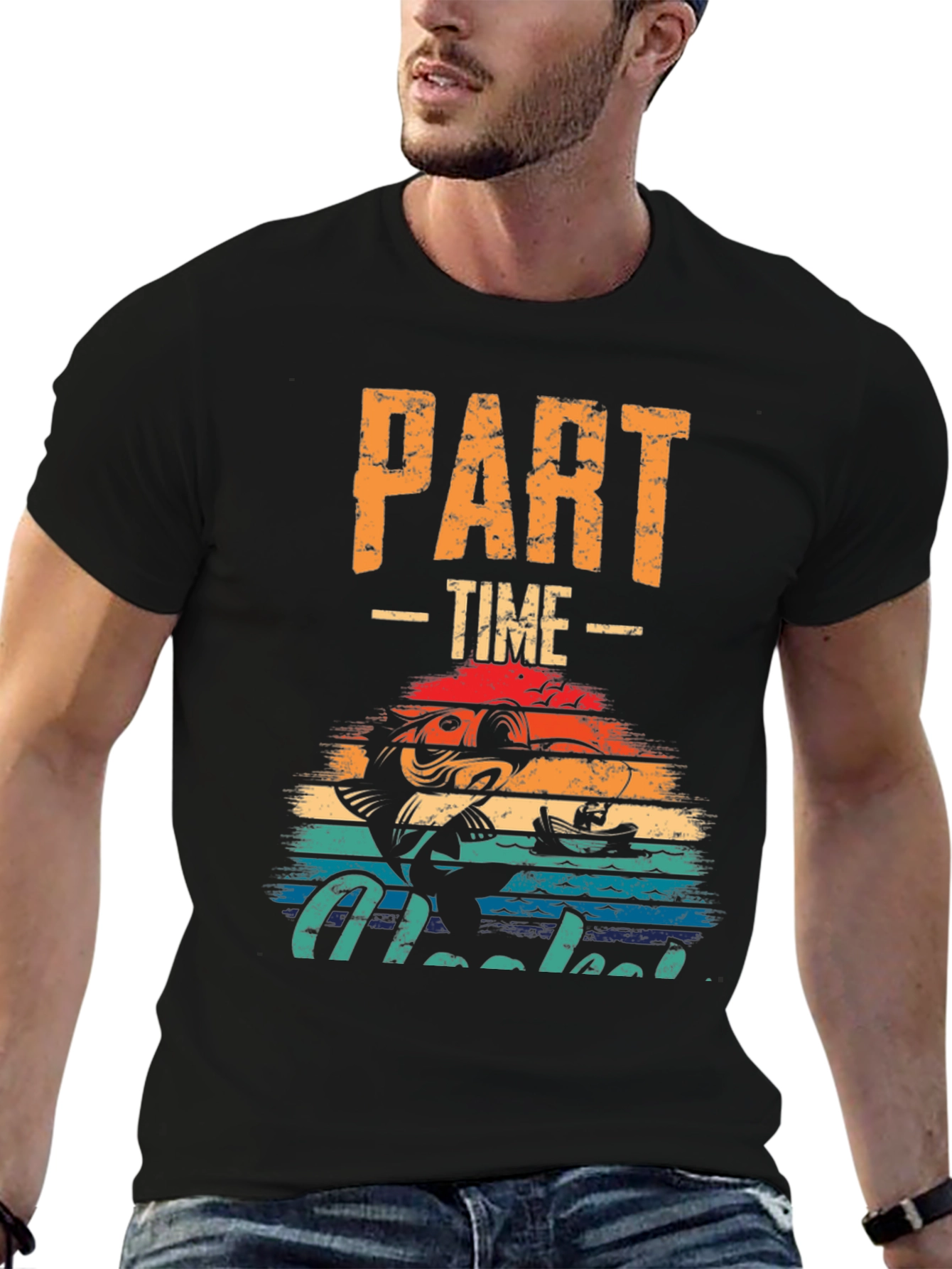 Part-Time Hooked T-Shirt - Fishing Graphic Tee