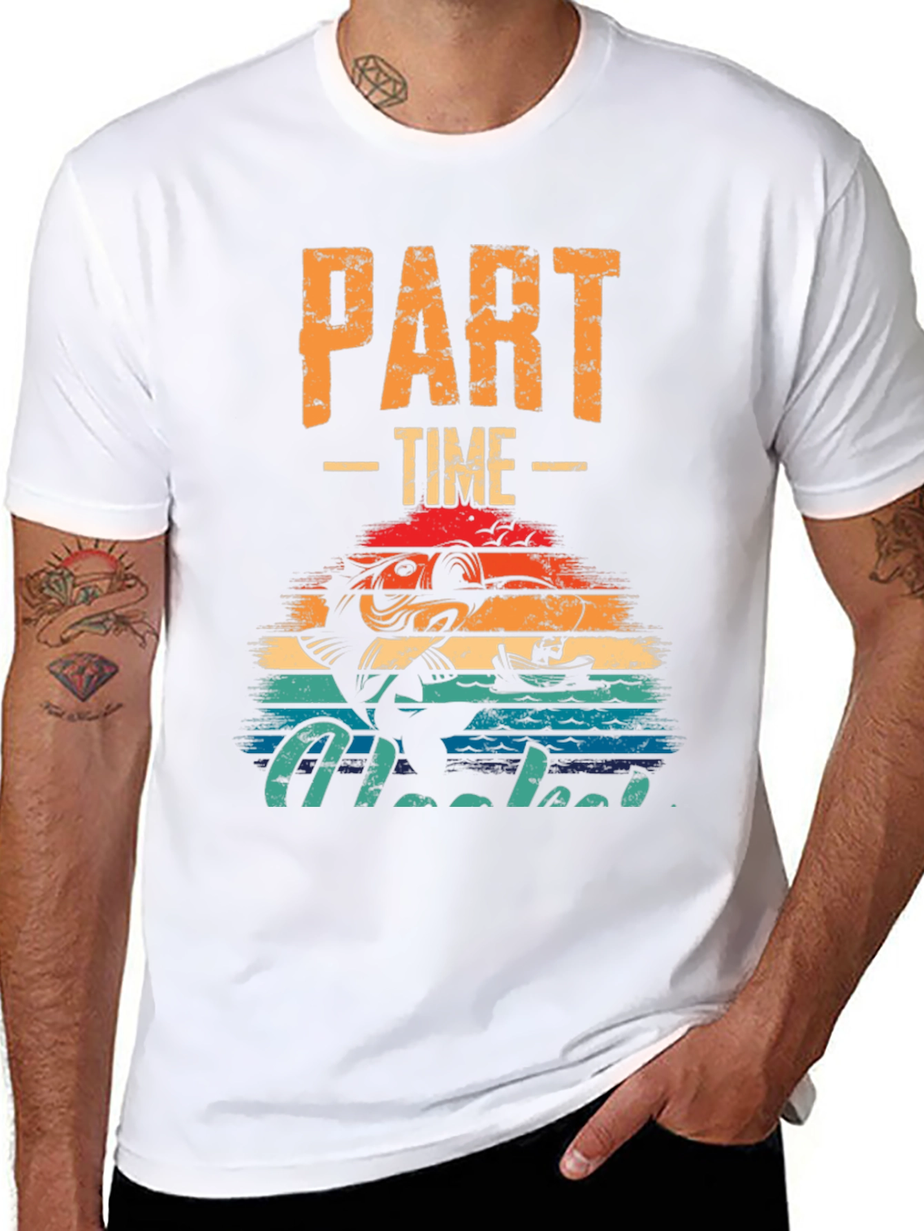 Part-Time Hooked T-Shirt - Fishing Graphic Tee