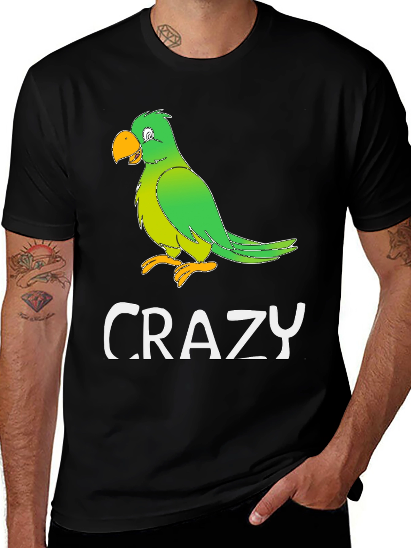 Crazy Parrot Graphic T-Shirt - Mens