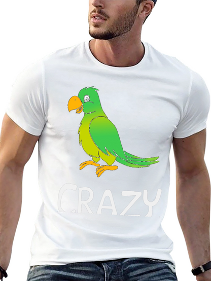 Crazy Parrot Graphic T-Shirt - Mens