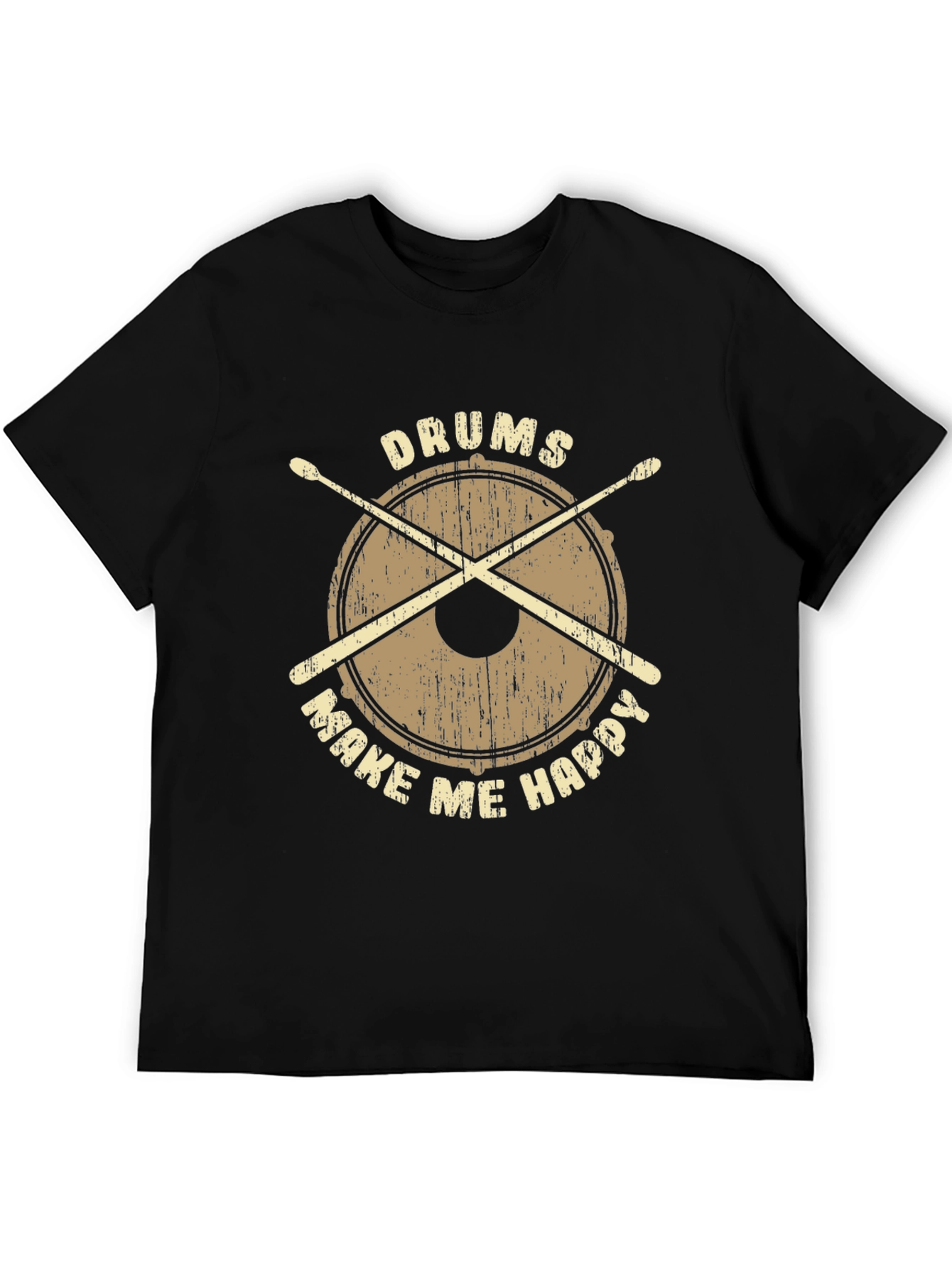 Drums Make Me Happy T-Shirt - Percussionist Apparel