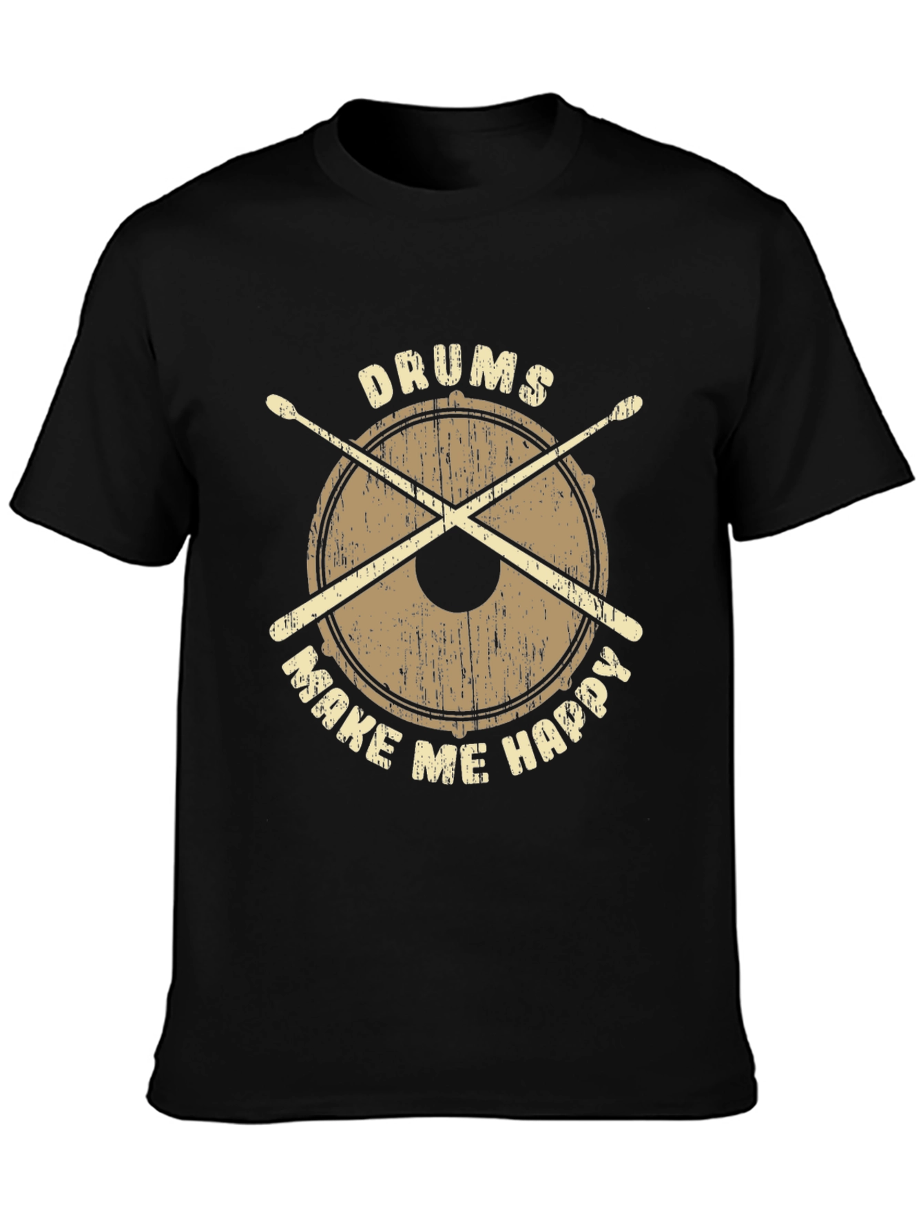 Drums Make Me Happy T-Shirt - Percussionist Apparel