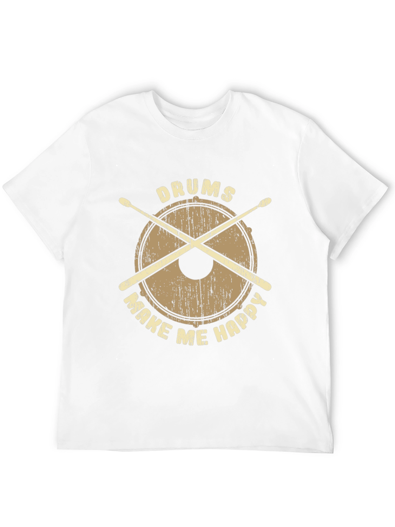 Drums Make Me Happy T-Shirt - Percussionist Apparel