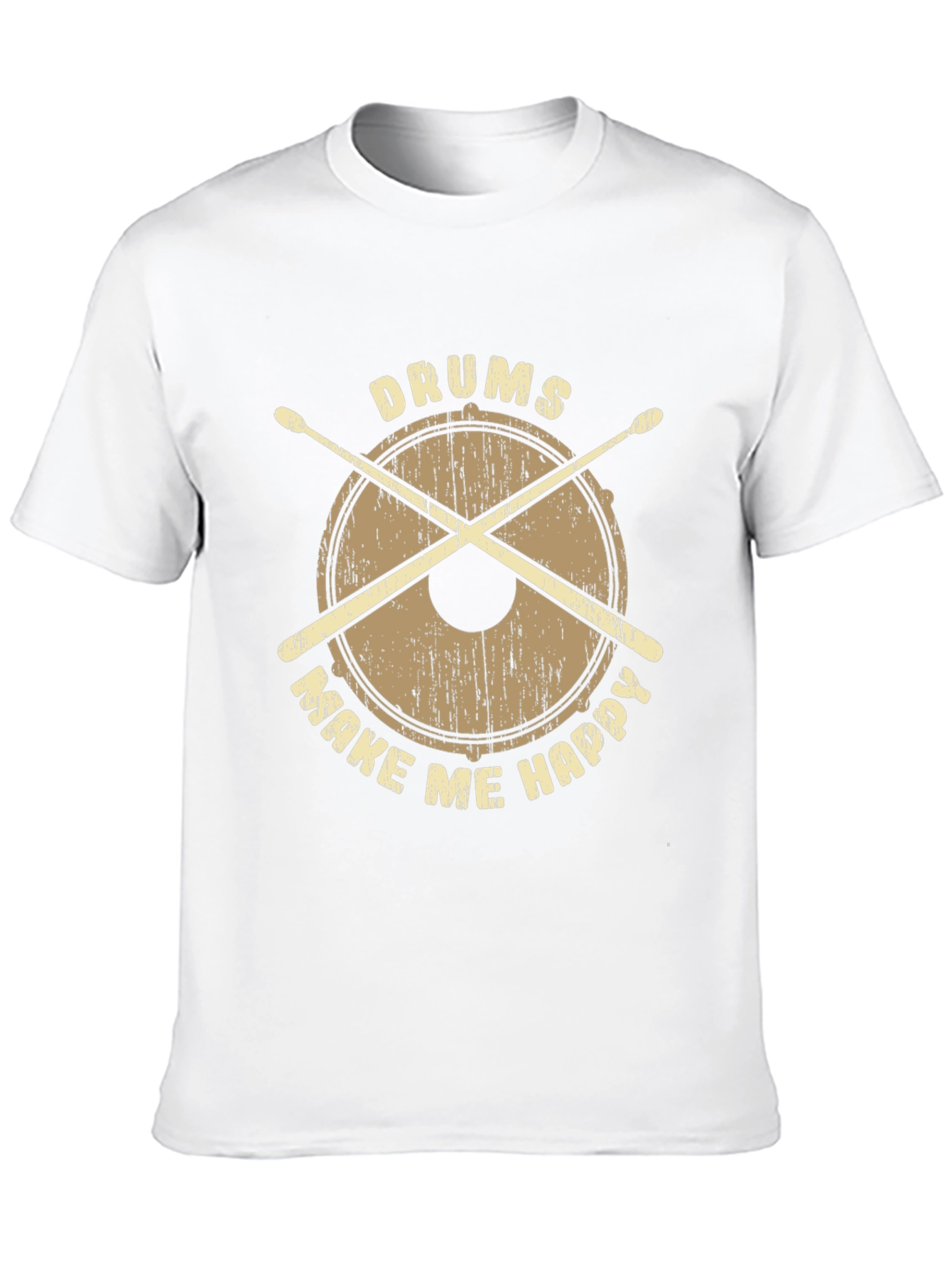 Drums Make Me Happy T-Shirt - Percussionist Apparel