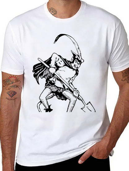 Devil Print Black Tee - Unique Graphic T-Shirt