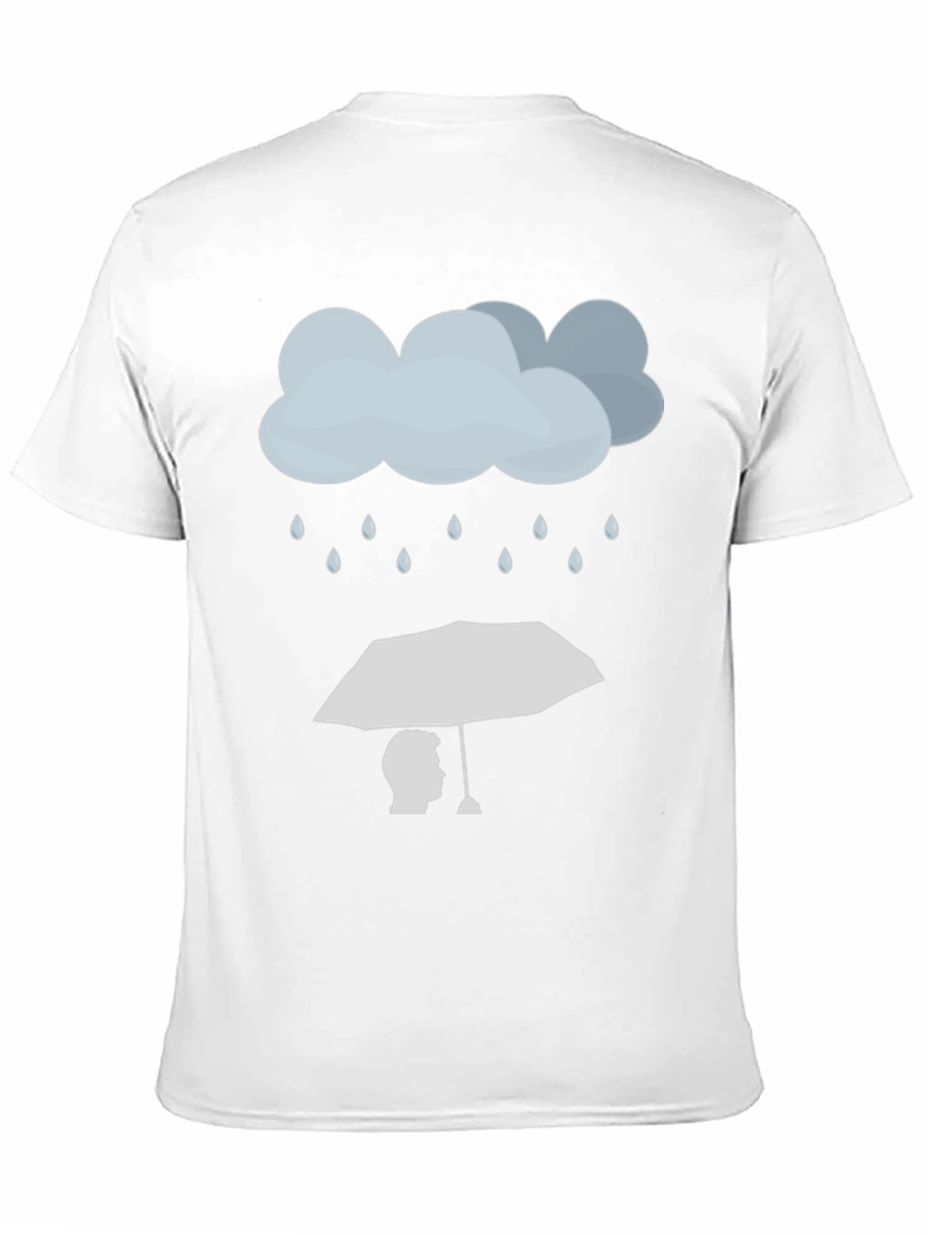 Rainy Day Umbrella Graphic Tee - Stylish Black T-Shirt