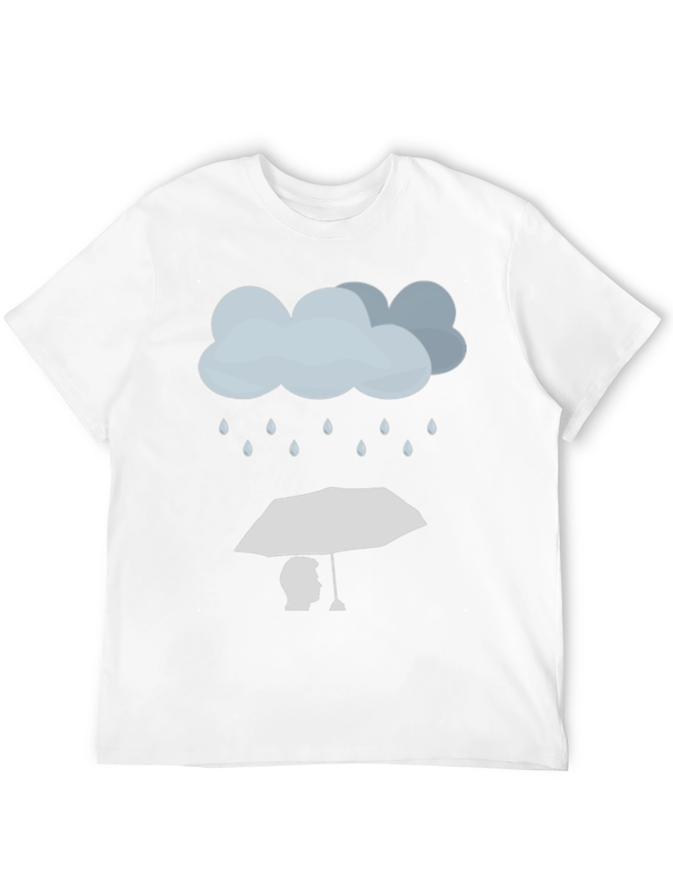 Rainy Day Umbrella Graphic Tee - Stylish Black T-Shirt