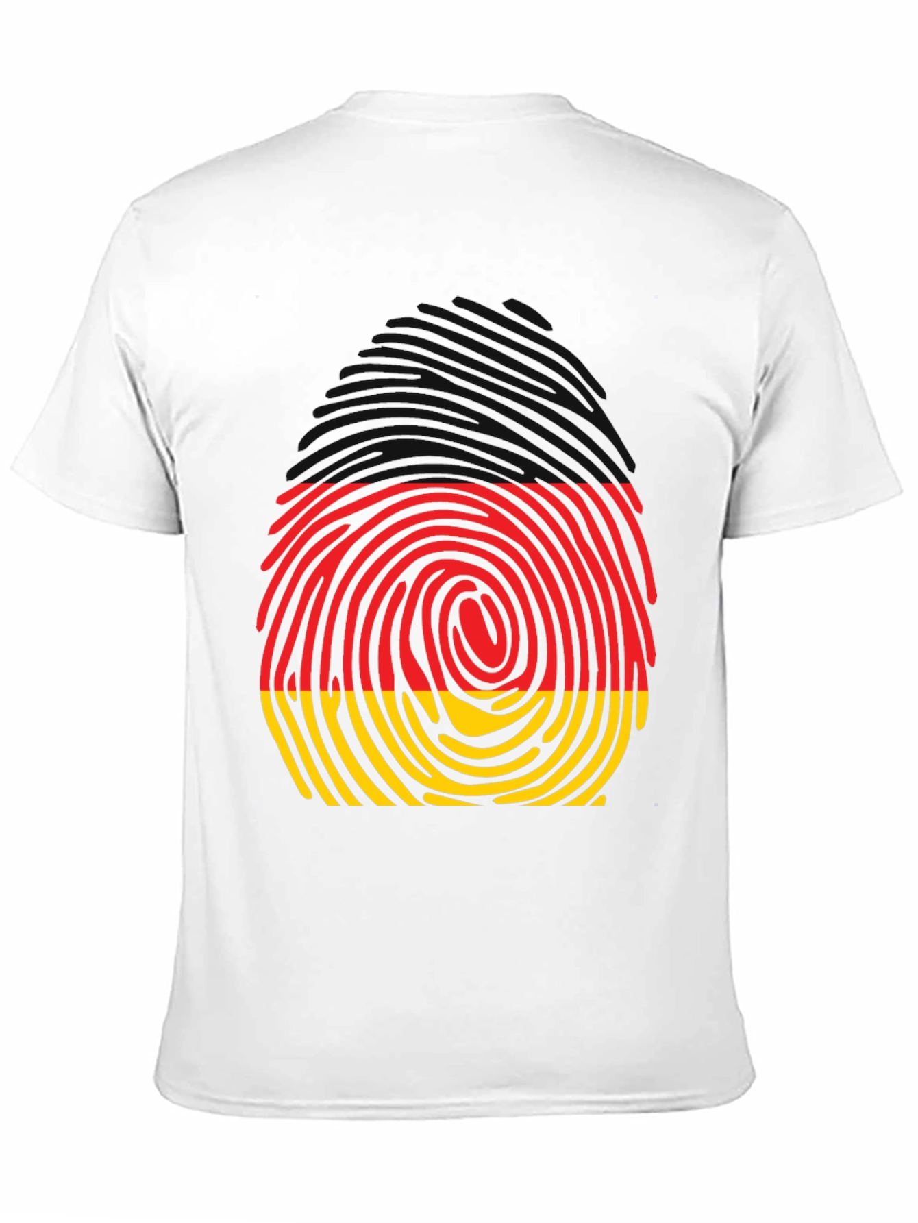 Germany Fingerprint T-Shirt - Black Crew Neck Tee