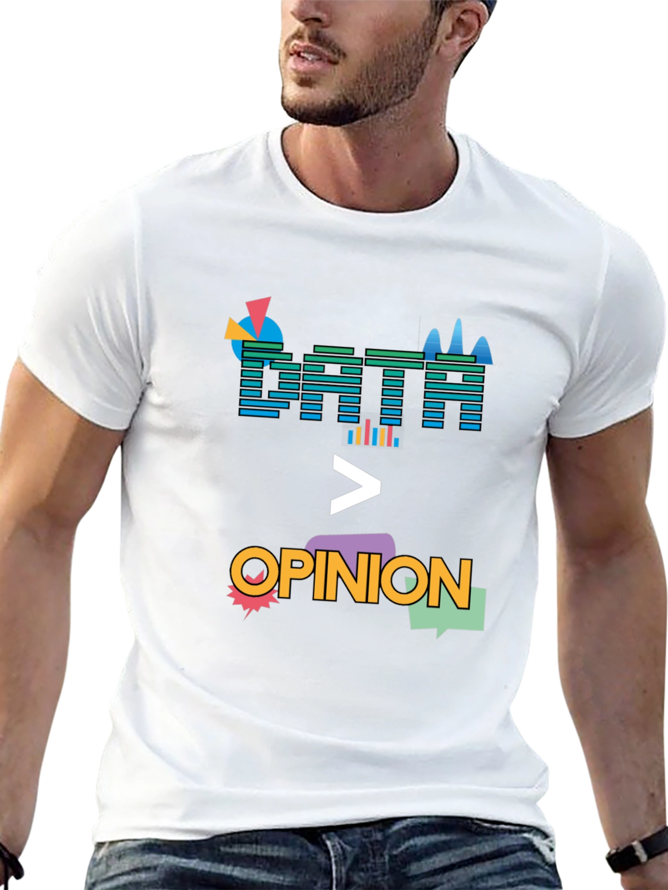 Data Over Opinion Graphic T-Shirt
