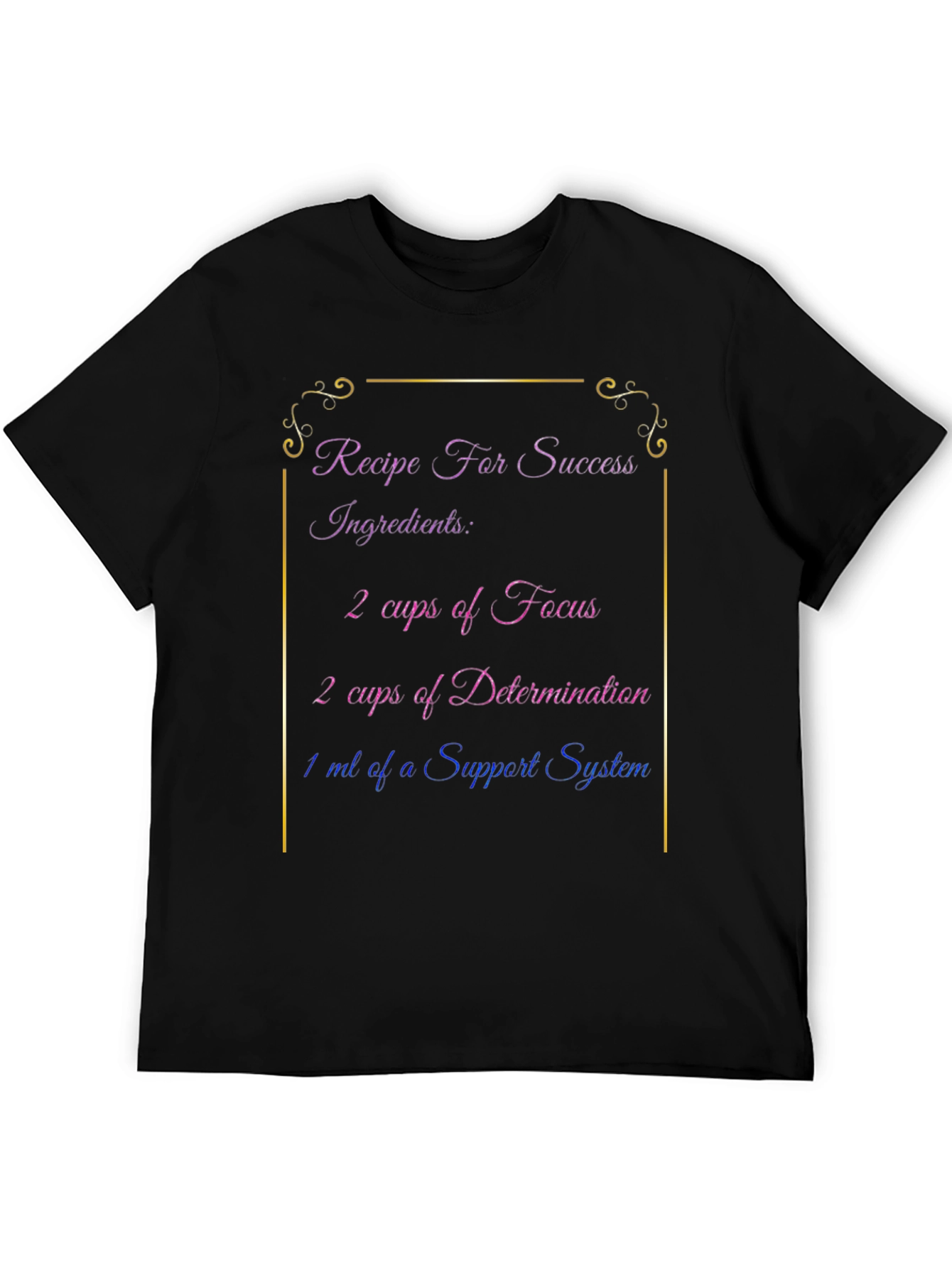 Recipe for Success Black T-Shirt