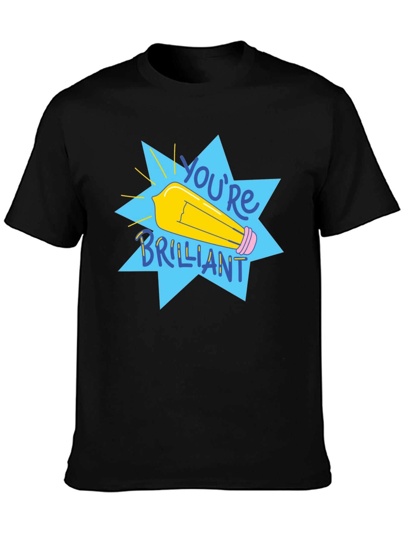 Youre Brilliant Graphic Tee - Black Cotton T-Shirt