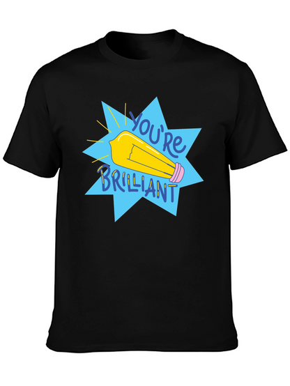 Youre Brilliant Graphic Tee - Black Cotton T-Shirt