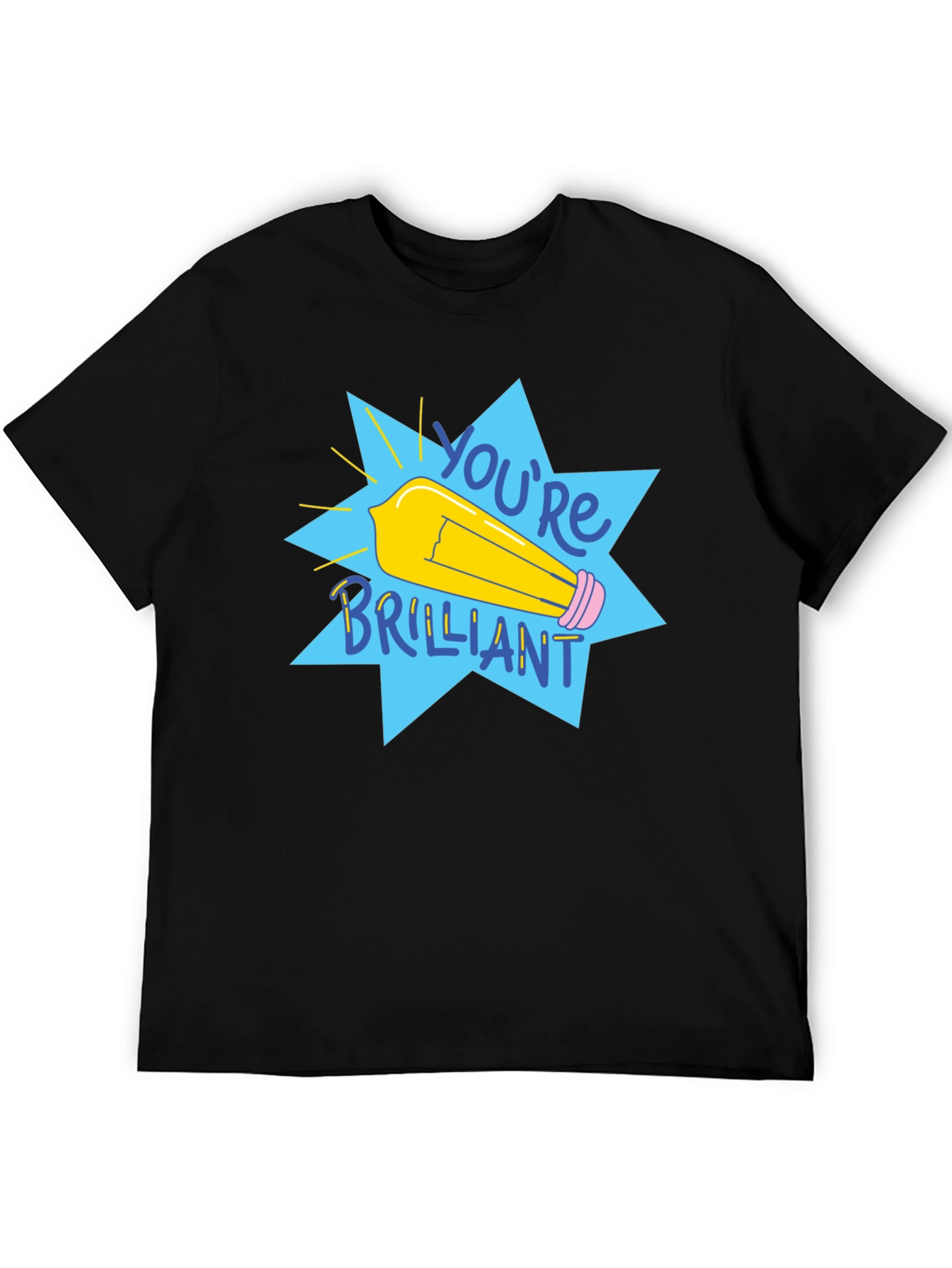 Youre Brilliant Graphic Tee - Black Cotton T-Shirt